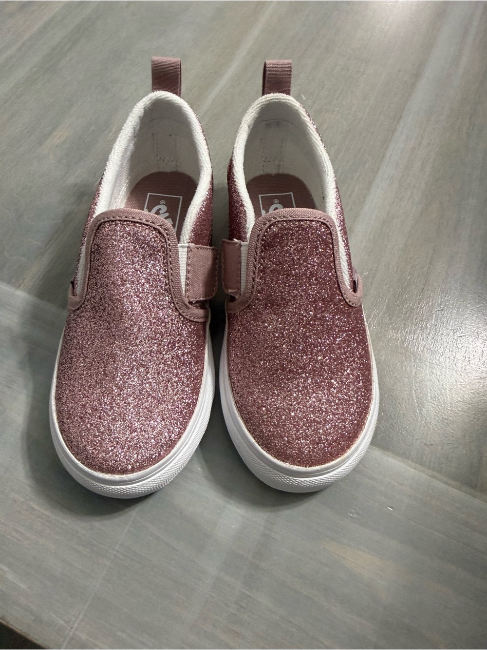 Kids Glitter Slip-On vans